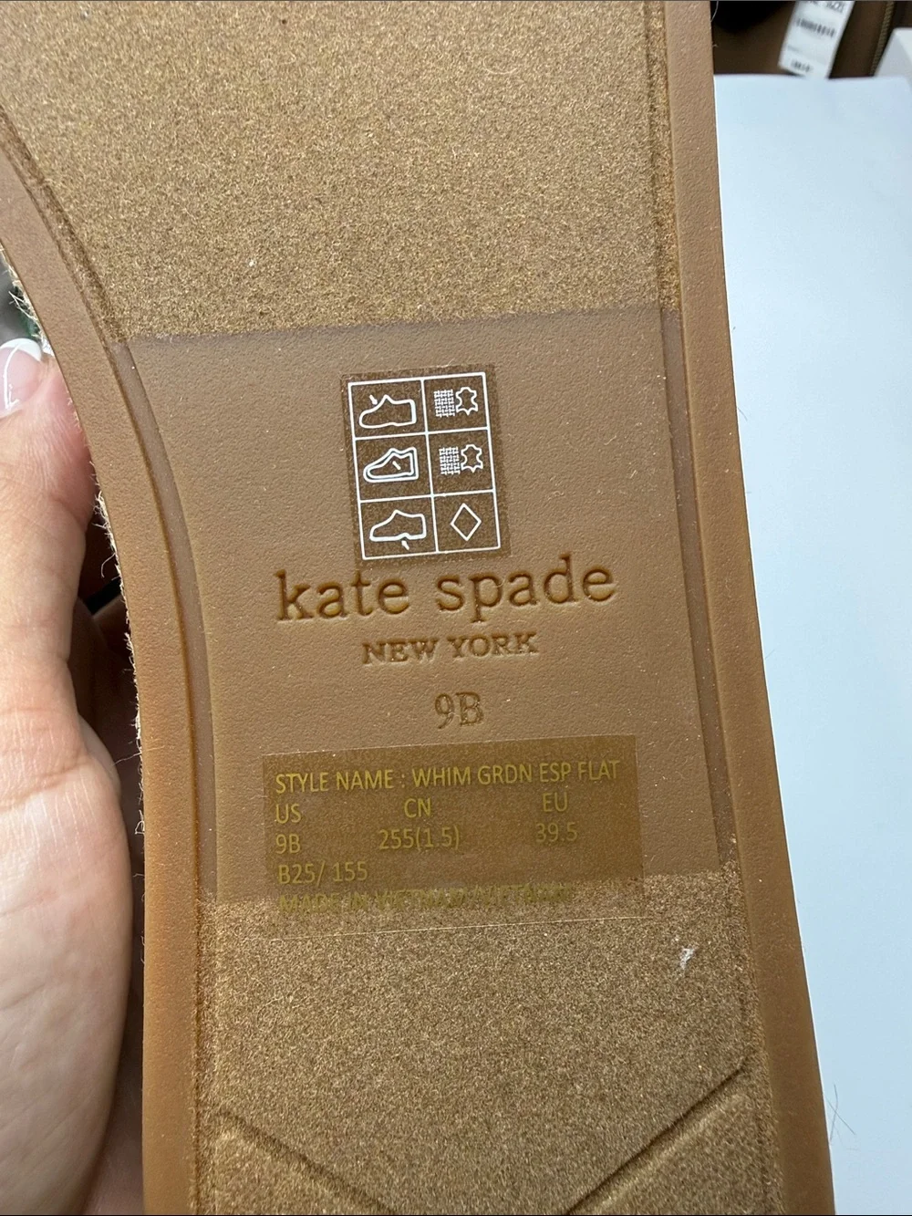kate spade new york Women Whimsical Garden Mesh Espadrille Ballet Flats Size 9